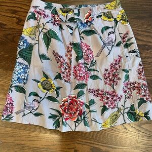 Boden Floral A-Line Skirt